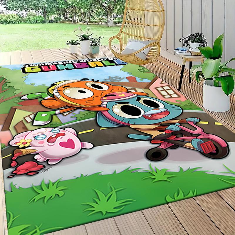 1Pc Bunny Friends Adventure Carpet Rug Customizable Soft Washable Antislip Home Living Room Sofa Mats Personalized Rug 0917291
