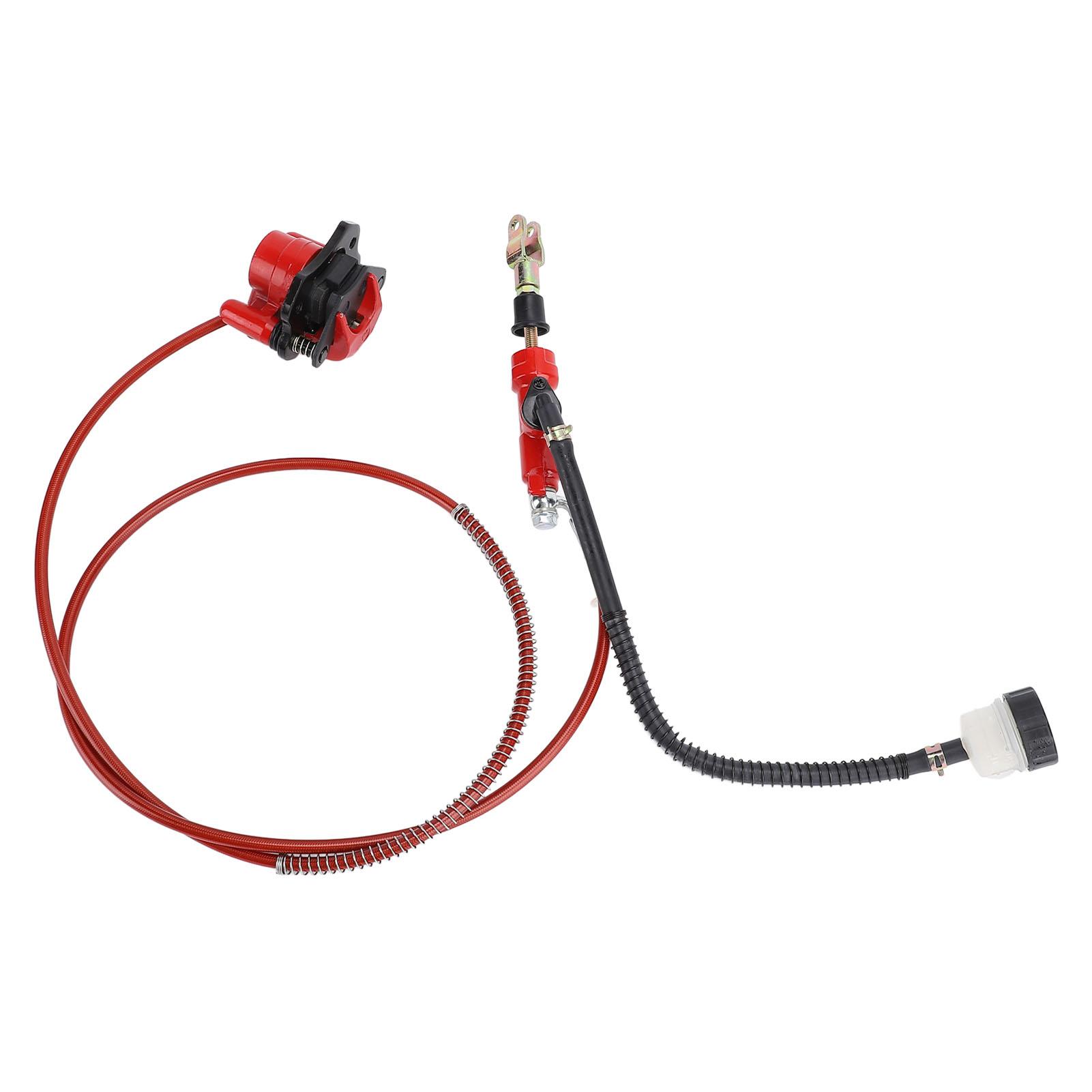 

Rear Hydraulic Brake Caliper Master Cylinder Kit with 1.5m Soft Hose and Brake Pads Steel Alloy for