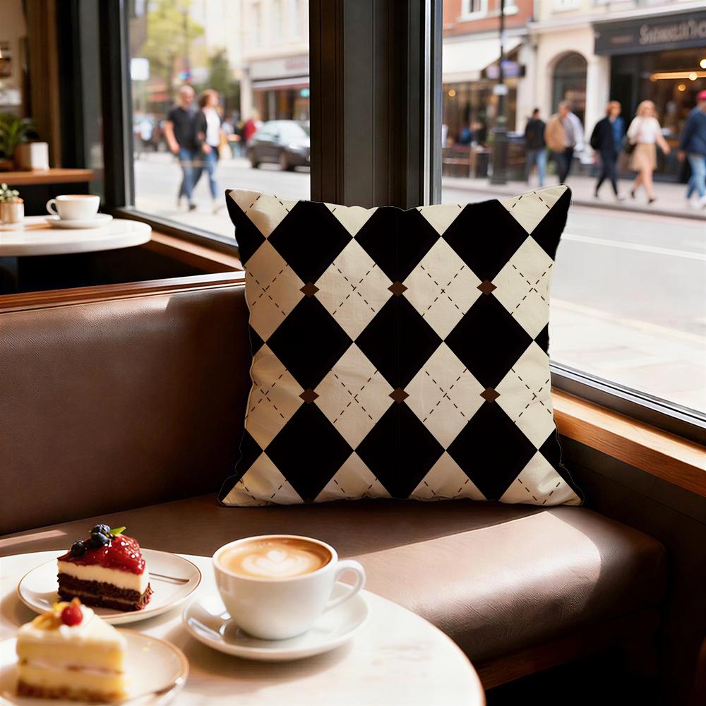 Woven Patterns Cushion Cover Set of  Decorative Short Plush Pillow Covers for Sofa Soft  Cushion Case x cm