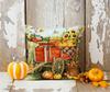 Pumpkin Design Fall Pillow Cover Halloween Orange Cushion Autumn Fall Pillow Case Orange & Green Pumpkins Pillowcase
