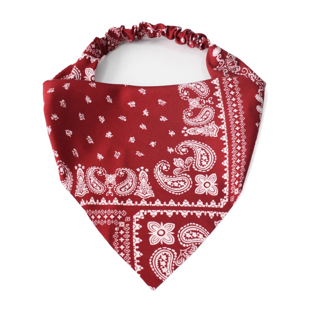 1 st Cashewblomma Trendigt Hårband Diameter 20CM Polyester Triangelhandduk Elastiskt Band Allmatch Huvudband Väska Huvuden
