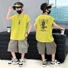 Children's clothing boys' summer sleeveless set 2026 new summer mid size children's sports vest summer style cool and fashionable