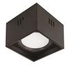 Set of 2 Square LED Ceiling Lights 10W 700lm 4200K Black