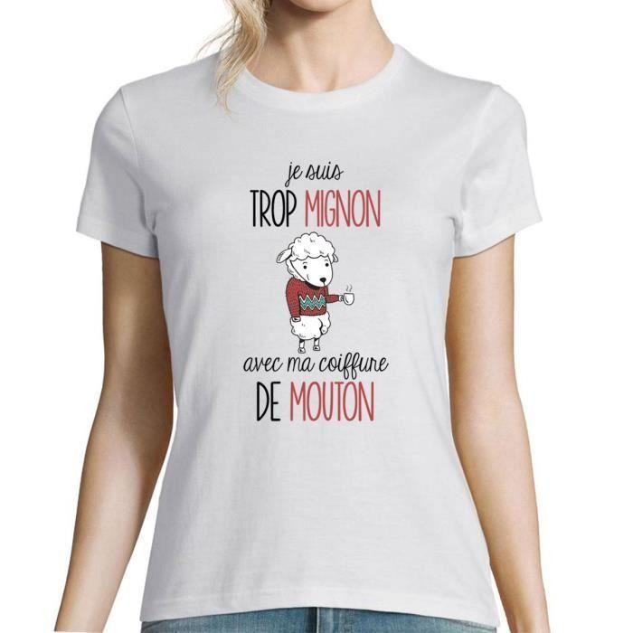 T-shirt Femme - De l'Amour à Donner - Col rond - Manches courtes - Coton blanc
