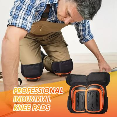 2PCS Heavy Duty Outdoor Knee Pads Hard Shell Protective Breathable Anti Shock Kneeling Pads for Cycling Skating Climbing Work