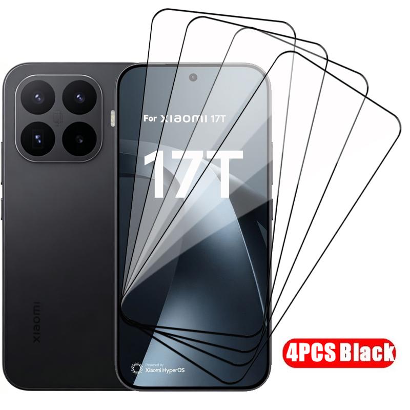 For Xiaomi 17T Full Cover Tempered Glass Xiaomi 17T Pro Screen Protector HD Screen Glass Protective Phone Film For Xiaomi 17T
