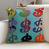 Artistic Andy Warhol ArtS Cushion Cover Breathable and Skinfriendly Linen Pillowcase Square Removable and Washable Cushion