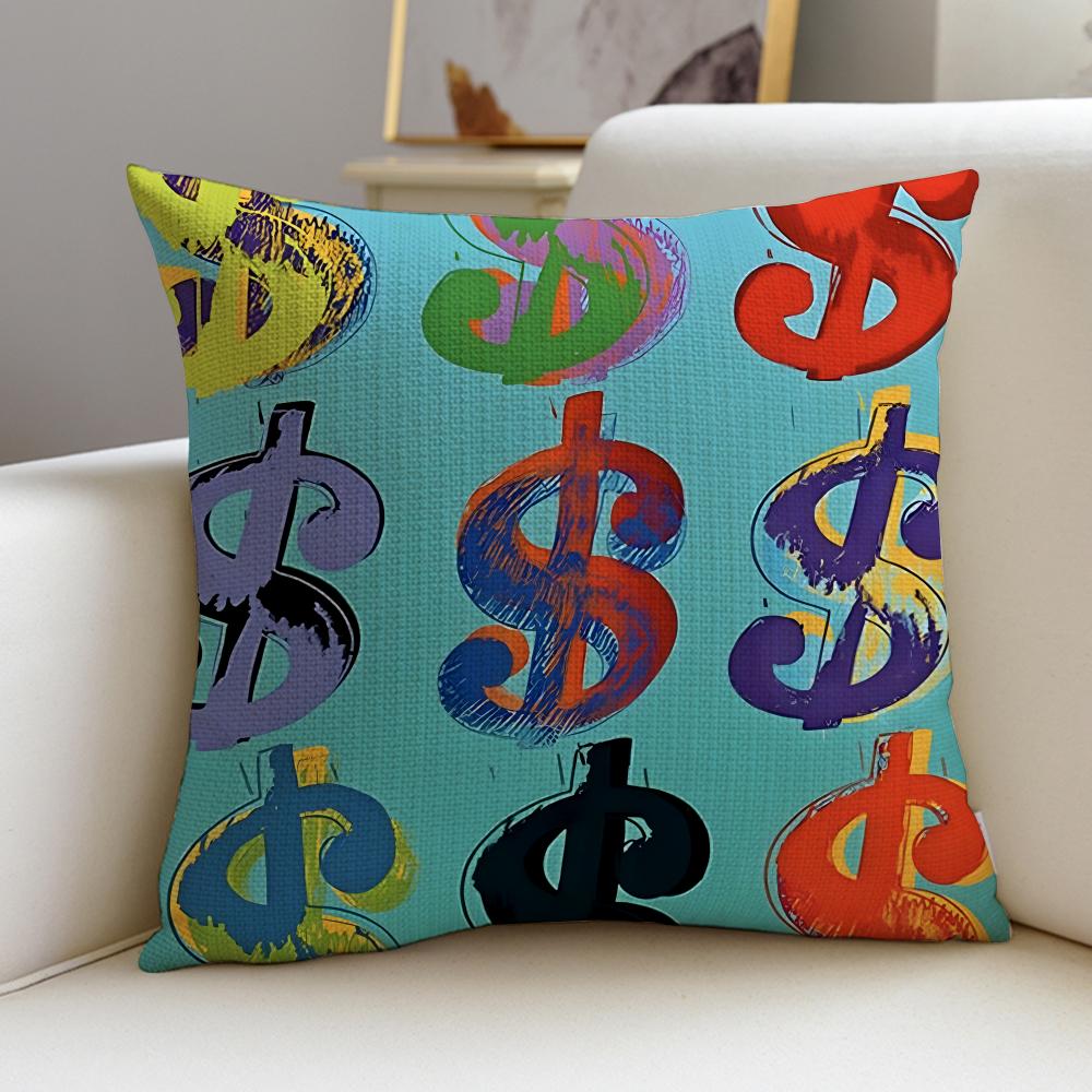 

Artistic Andy Warhol ArtS Cushion Cover Breathable and skinfriendly linen pillowcase square removable and washable cushion 30X30cm