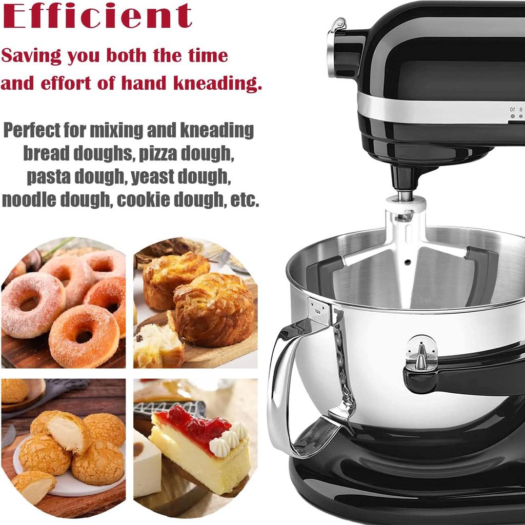 Flex-Edge Paddle Tilt Head Mixer Attachment Flex Edge Beater Stainless Steel Material Suitable for 6QT Stand Mixers