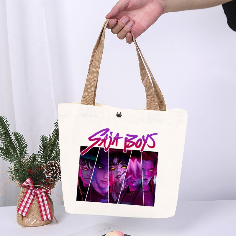 Animation Cartoon Printing Fashion High Value Lightweight Casual Shoulder Bag Going Out Portable Canvas Bag