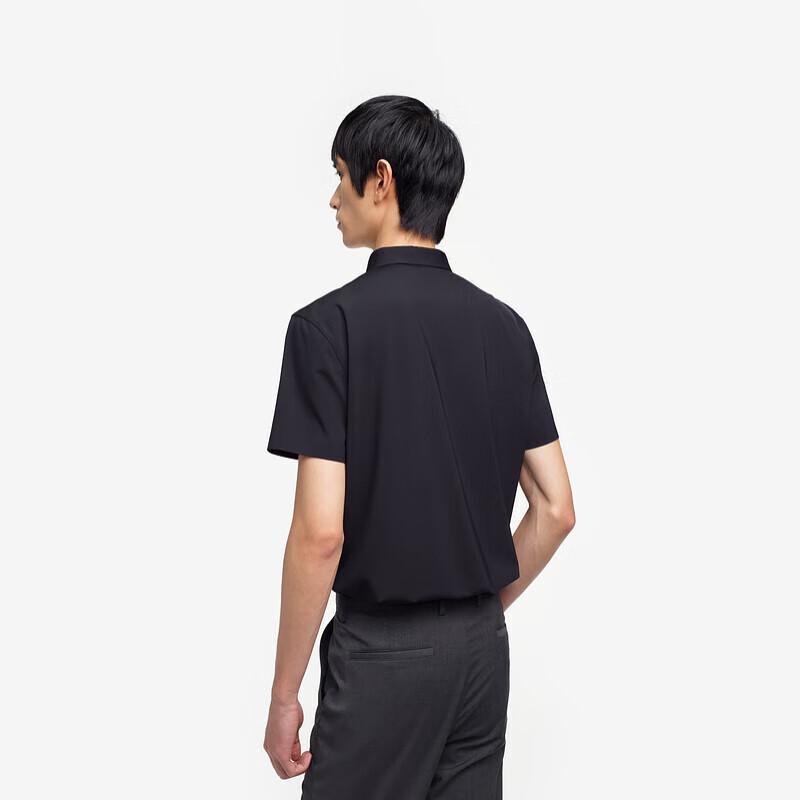 K-Boxing Men s Spring/Summer Simple Print Micro-Elastic Short-Sleeve Shirt S