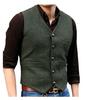 Men's V-Neck Wedding Vest - Perfect for Groom or Best Man