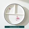 Flamingo Segmented Ceramic Portion Plate