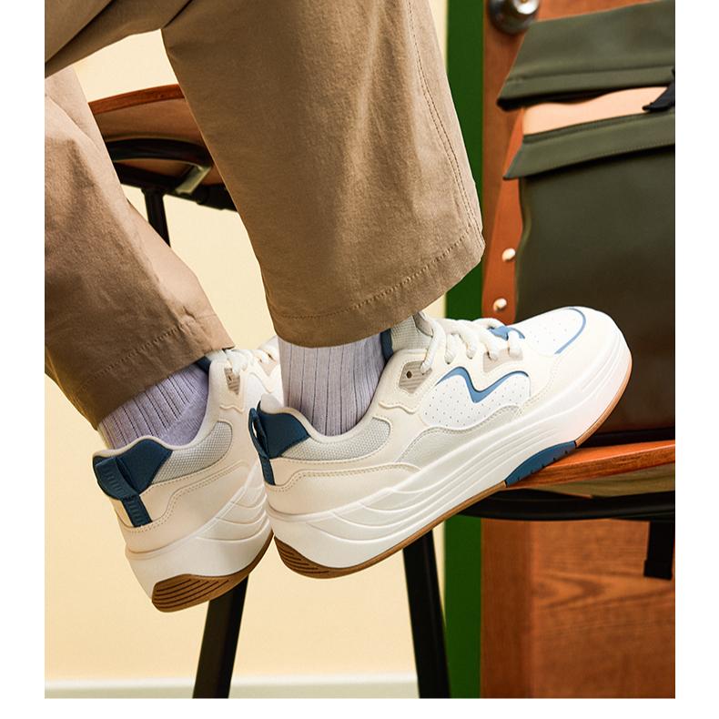 Anta Comfortable Fashion PG7 Shock Absorption Increased Height Low-Top Sneakers Men Sneakers Ivory Micro-Protein Misty-Blue 112538079-1