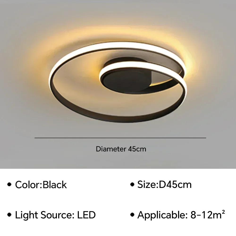 

Современный светодиодный потолочный светильник для гостиной, столовой, кабинета, прохода, спальни, потолочный светильник для внутреннего домашнего декора, светильник с люстрой Cold White(No RC)