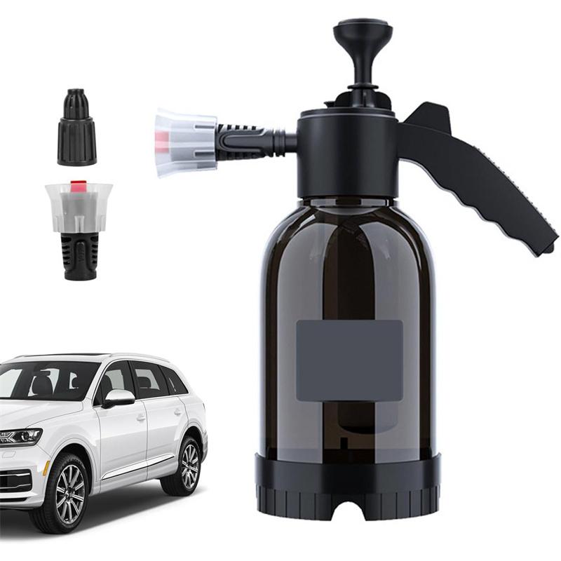 מרסס קצף 2 ליטר, ידני, להשקיה בקצף, מרסס לחץ אוויר, בקבוק מים מפלסטיק לחיטוי, כלי ניקוי לרכב