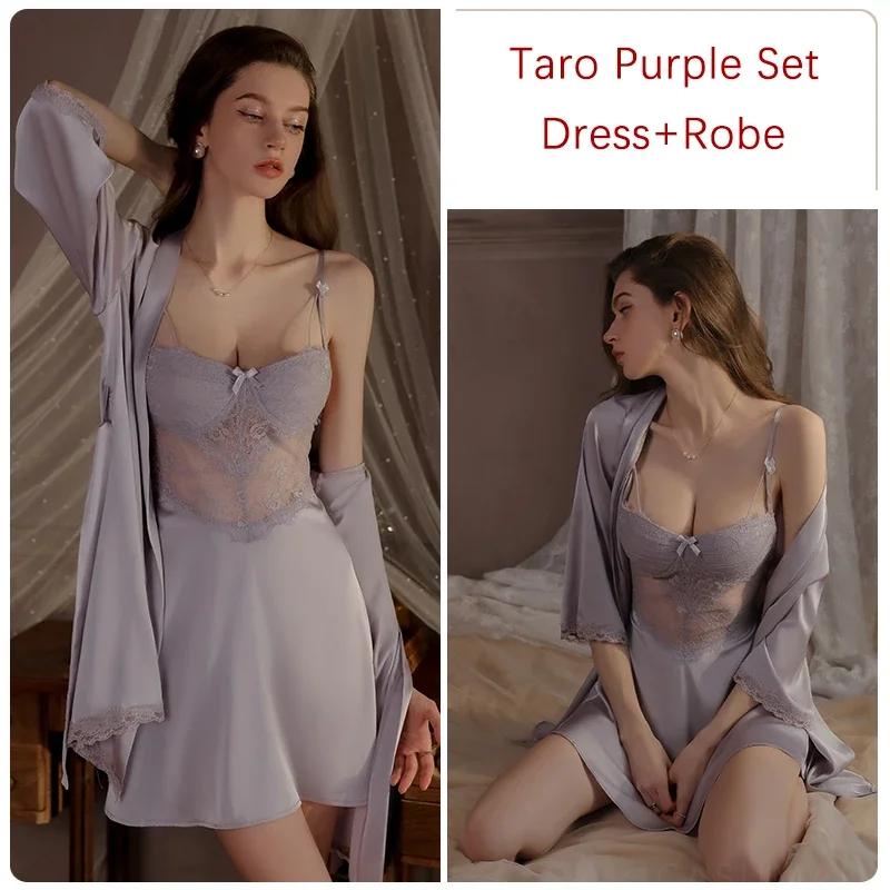 

Шелковая пижама, женский пижамный комплект, повседневное удобное платье на подтяжках с бюстгальтером, сексуальная женская пижама M