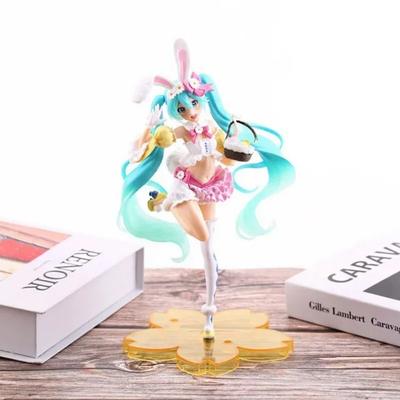 Hatsune Miku Anime Character Kawaii PVC Handmade Model Doll Action Doll Rabbit Ears Home Decoration Christmas Ornament Toy Gift