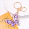 Light Luxury Butterfly Keychain Crystal Pendant Rhinestone Butterfly Keychain Colorful Diamond Butterfly Pendant Sparkling Bag Charm Gift for Women