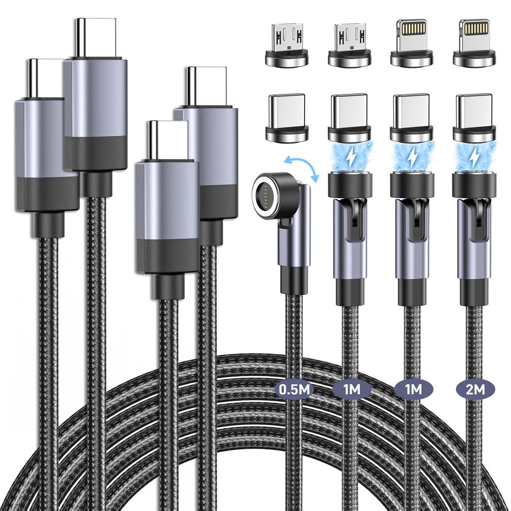 Magnetic Charging Fast PD Charging Cable 1m 1m Magnetic iPhone 16 2 2 Micro 4 For iOS USB Magnetic Charging Cable with LED MG60WBK Cable, Compatible,