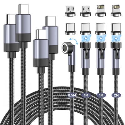 Magnetic Charging Fast PD Charging Cable 1m 1m Magnetic iPhone 16 2 2 Micro 4 For iOS USB Magnetic Charging Cable with LED MG60WBK Cable, Compatible,