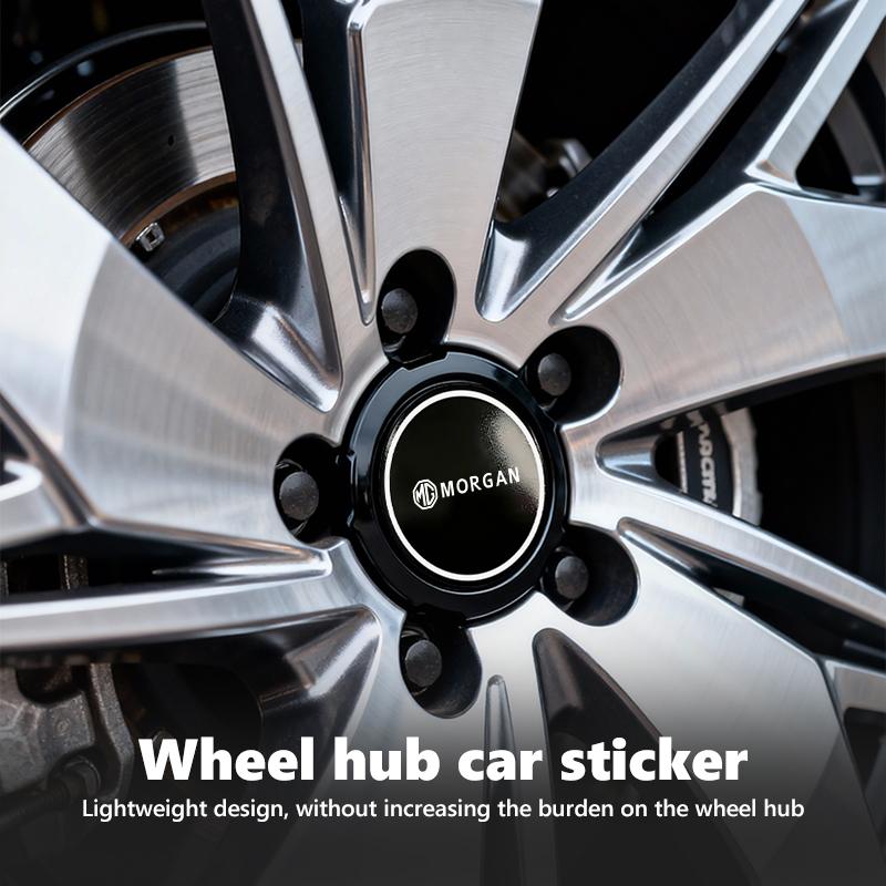 For MG 4PCS Car Wheel Hub Stickers Exterior Decoration Accessories Morgan Pilot GT 3 6 5 7 HS ZS ZX EHS Phev bso1