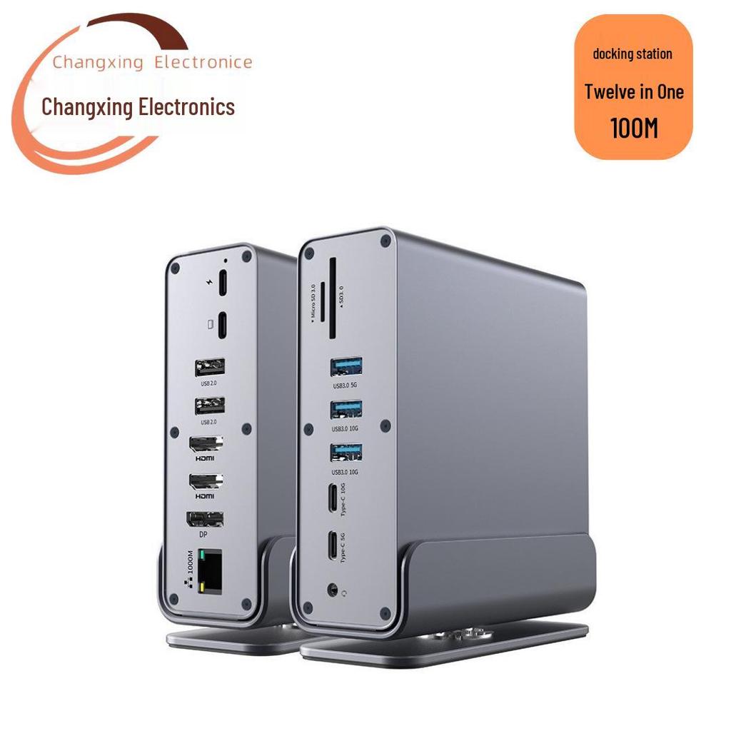 8-in-1 Type-C Hub: Multifunctional Card Reader & USB Network Expansion Dock