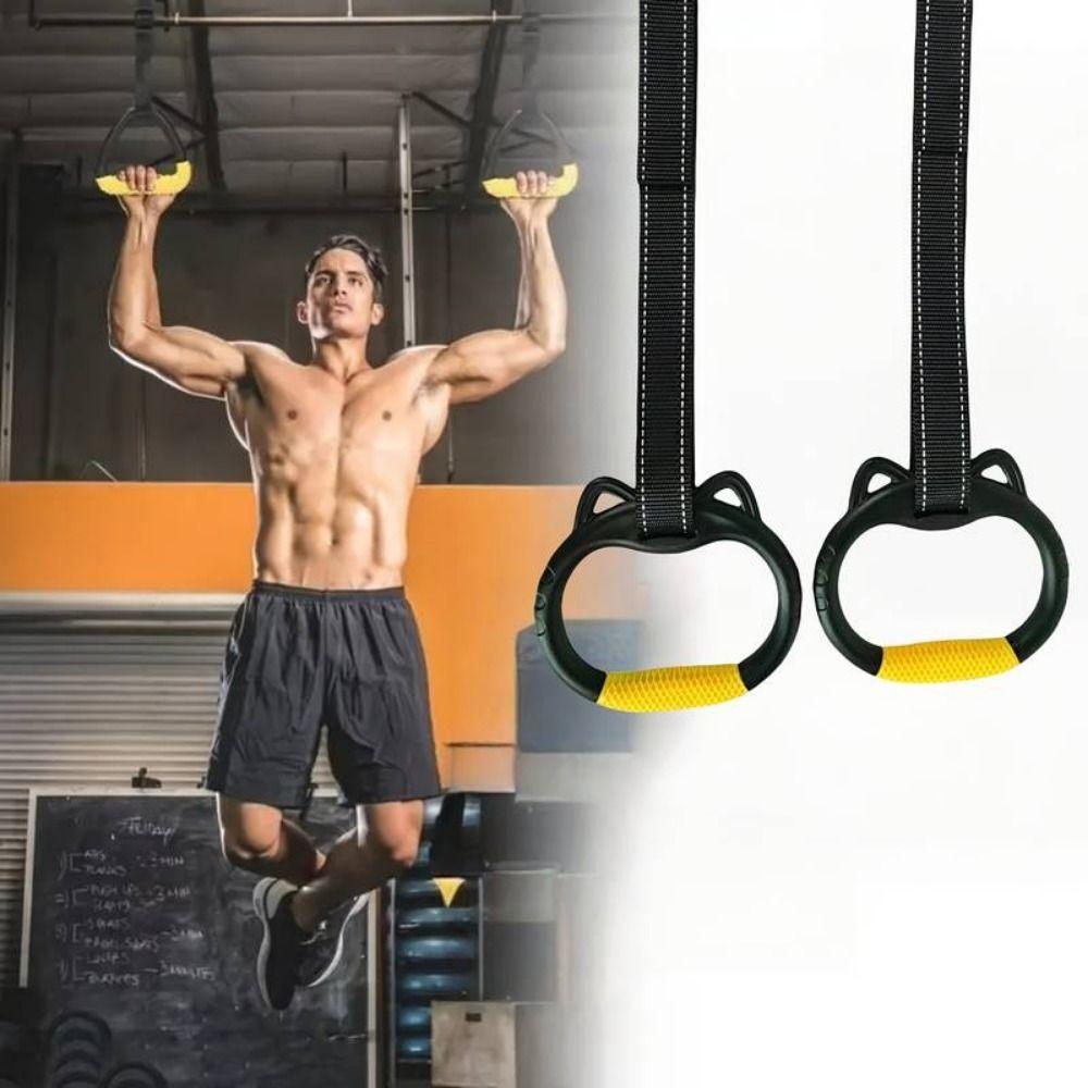 Non-Slip Gymnastic Rings Durable Fitness Exercise Ring Gym Ring Pull Up Bar  Fitness Training