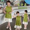 2026 new western-style thin style girls' and little girls' improved cheongsam summer new Chinese Hanfu Chinese style dress