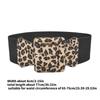 Retro Wide Waistband for Women Elegant Wild Style Belt with Leopard Print Retro Wide Girdle Belt Stylish Accessory