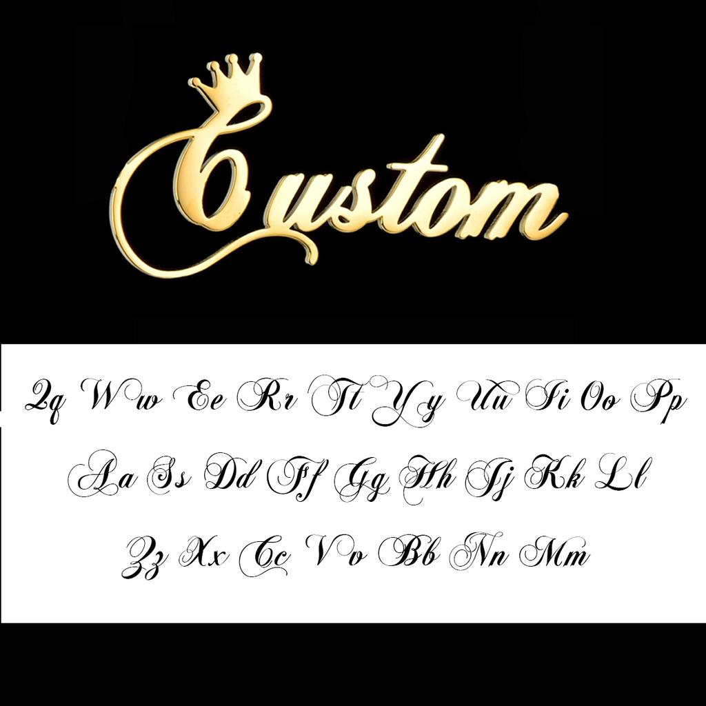 Atoztide Personalized Custom Bracelet and Necklace Jewelry Set Crown Heart Pendant Stainless Steel For Men Bangle Birthday Gift