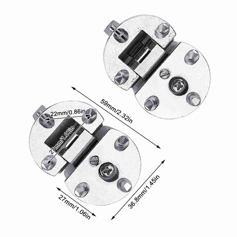 2pcs Silver Cabinet Door Hinge Hidden Folding Table Hinge Small Flap Door Hinge Furniture