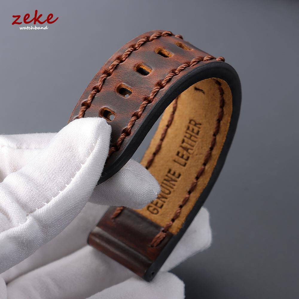 Ručně šitý Kožený Řemínek na Hodinky Vintage Voskovaný Vrchní Vrstva Kůže Řemínek na Hodinky 18mm 20mm 22mm 24mm pro Pánské Hodinky