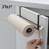Wall Mounted Kitchen Towel Rack Hanging Paper Rack, Drill-Free Metal Organizer, Space Saving Roll Dispenser Storage for Under Cabinet No Drill
