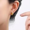 ANENJERY Orecchini a forma di fiore con spirale antizanzare per donna senza fori per le orecchie, orecchini con clip, gioielli versatili alla moda, regali