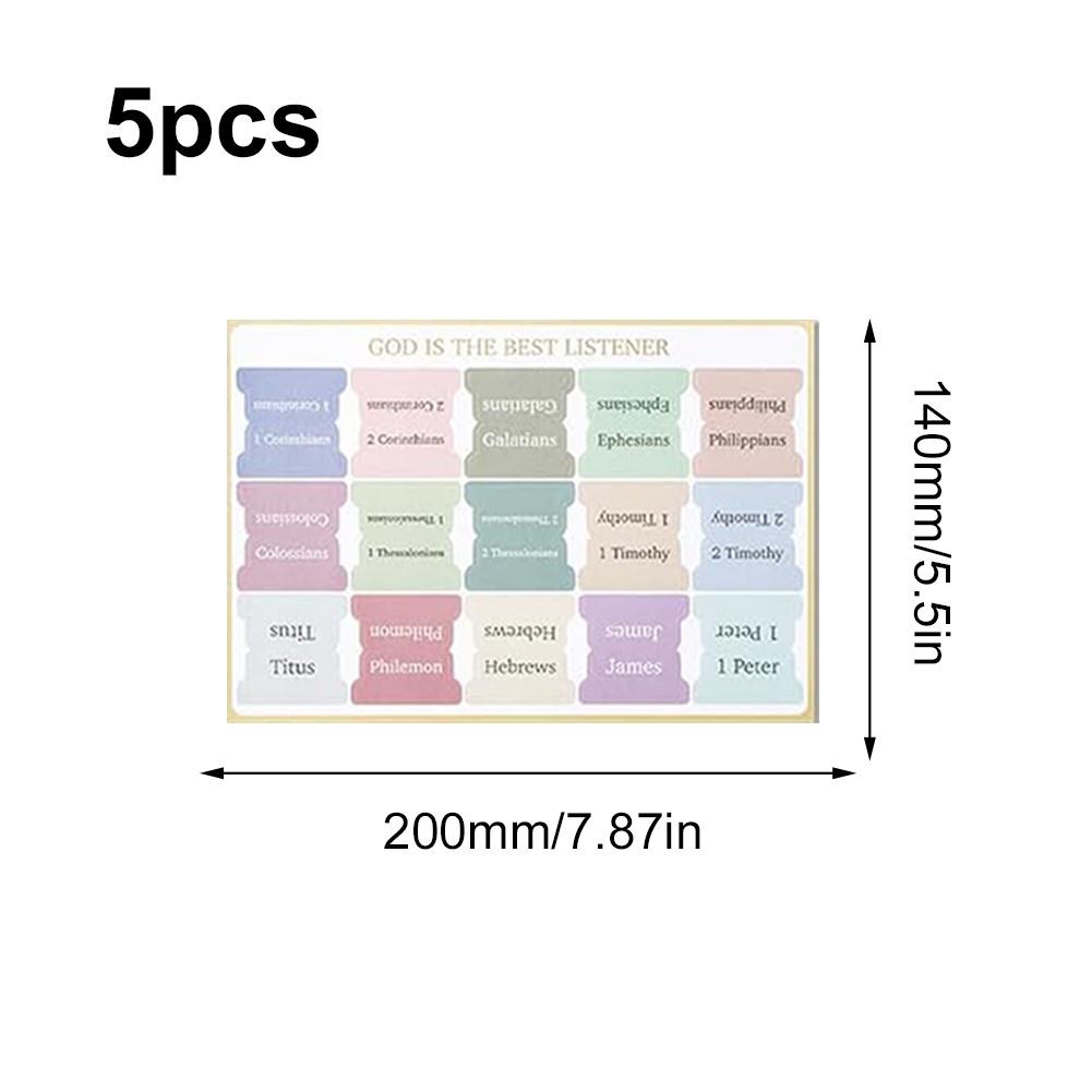 5 Sheet Bible Index Label Sticker Self-Adhesive Paper Tabs Study Tool (Morandi)