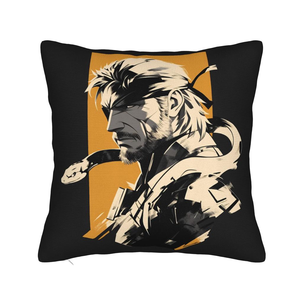 Fanart Mgs Gaming Pillow Case Kawaii Pillow Cover Square Pillowcases For Sofa Car Home Decor