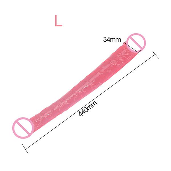 Double Head Dildo Long Jelly Realistic Dildo Double Ended Dildo Flexible Big Dildo for Women Masturbator Sex Toys for Lesbian