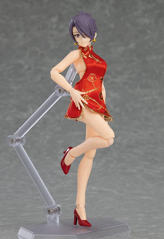Figma Styles Female Body with Mini Skirt China Dress Coordination Plastic Painted Movable Figure [Mika] Non-Scale