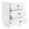 Nightstand High Gloss White 43 x 41 x 66.5 cm Particleboard