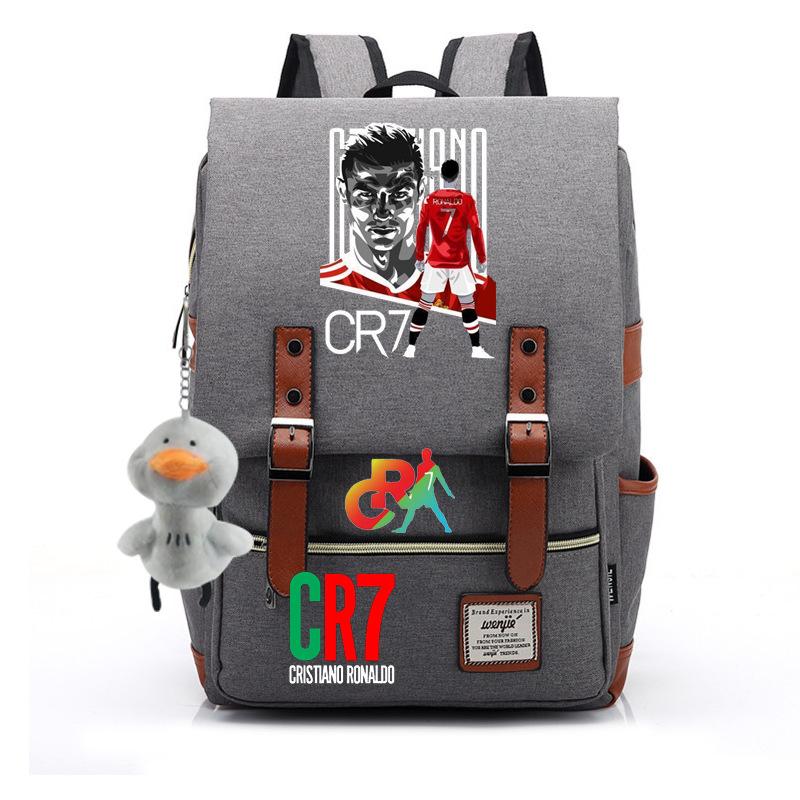 Modischer Anime CR7 Teenager Schüler Schultasche Herren und Damen Freizeit Rucksack