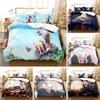 3D Wplusering Witch Anime The Journey of Elaina Beding Set Printed With Pilowcase Bed Soft Duvet Cover Soft Single Double Quen King