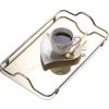 Nordic Creative Stainless Steel Tray Large Rectangle Luxury Tea Tray with Handle Tea Set Water Storage Trays Coffee Table Decor