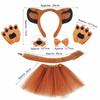 Tail Nose Bowtie Beast Ear Headband Fancy Dressed Plush Tiger Headpiece  Costume Accessories