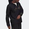 Adidas Originals X Disney Co-Brand Half-Zip Pullover with Cartoon Animal Print Men Jacket Black HF4929