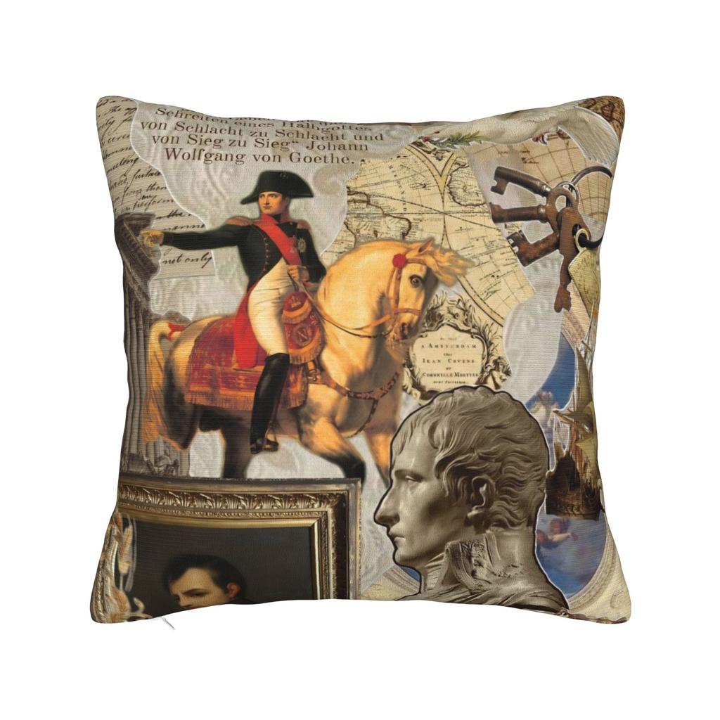 Napoleon Bonaparte Crossing the Alps Pillowcase Printed Polyester Cushion Cover Decor Art Throw Pillow Case Cover Seat Zipper