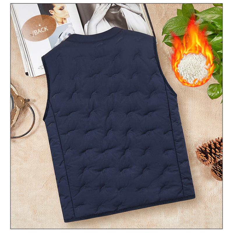 Fashion Waistcoat Men's Autumn and Winter Padded Thickened Cotton Jacket Warm Vest Shoulders Windproof Waterproof Cotton Horse Jacket