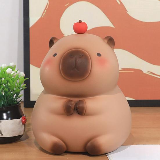 Vinyl Wasserschwein Spardose Cartoon Tier Bargeld Münzaufbewahrungsbehälter Kinder Erwachsene Geldspardose Glas Schreibtischdekoration