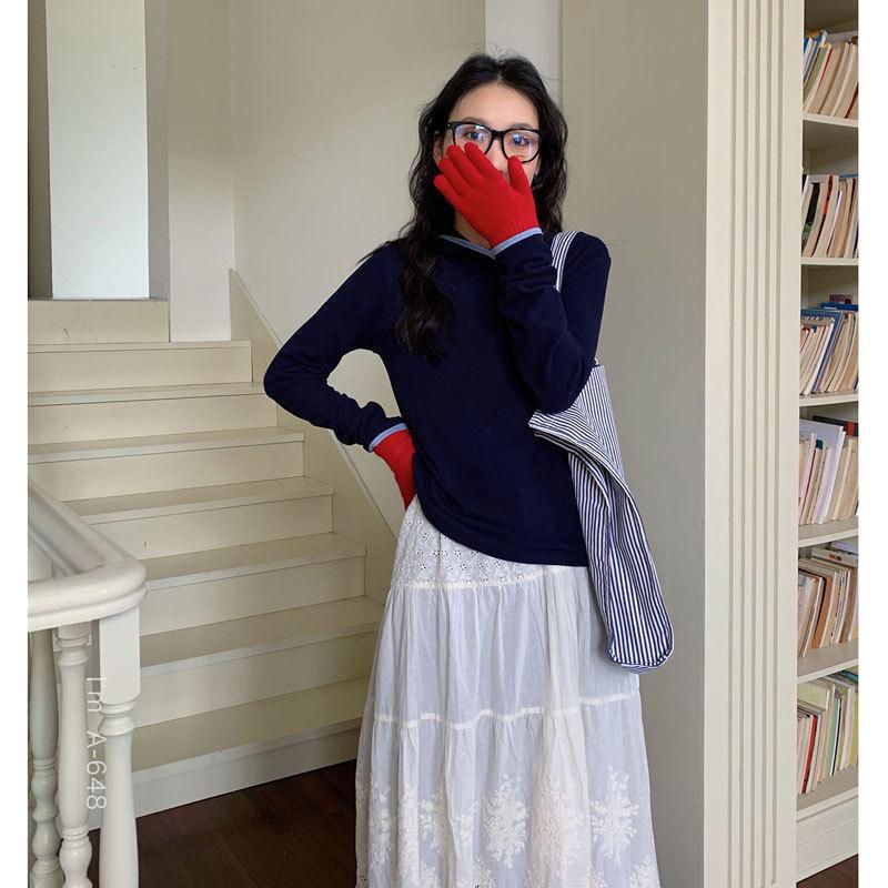 

Du Xiaozhai Slim Fit Женская флисовая повседневная футболка с капюшоном и длинным рукавом One Size синий/глубокий