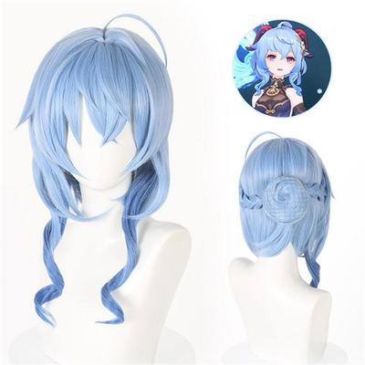 Ganyu Cosplay Pruik Anime Lantaarnfeest Nieuwe Huid Shenhe Xingqiu Schemerbloesem Hittebestendig Synthetisch Haar Pruiken + Pruikenkap